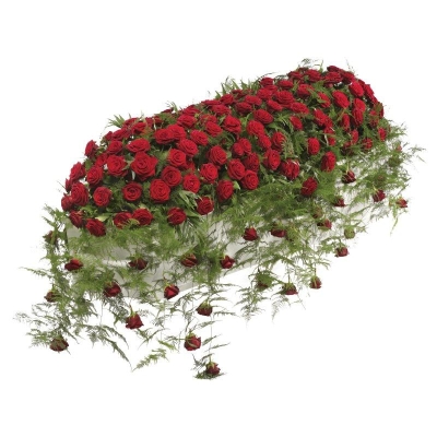 Luxury Red Rose Casket Spray