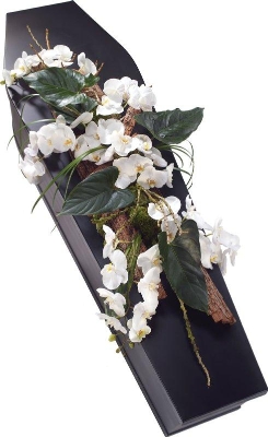 White Orchid Casket Spray