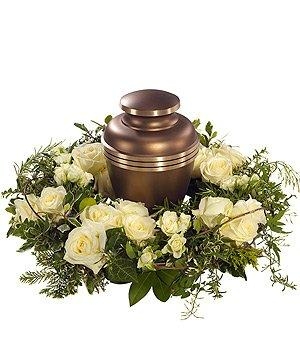 White Urn Wreath