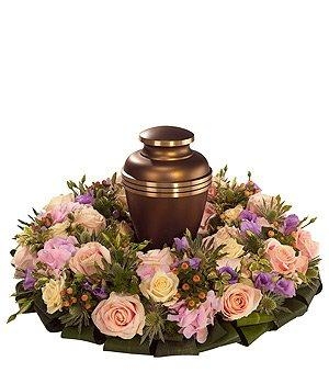 Pink Urn Wreath